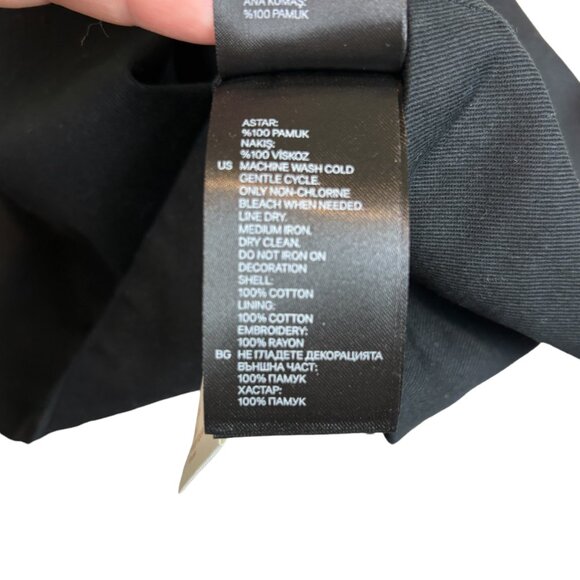 H&M Southwestern print mini skirt, size 14, fringe, sequins/beads - Picture 15 of 16